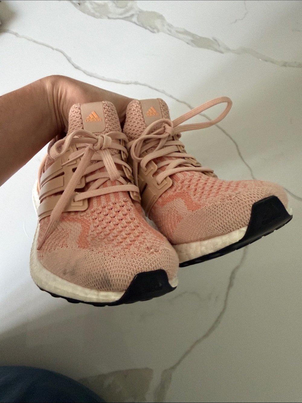 adidas Women's ultraBoost Running Shoe - Pale Pink/Blush - Picture 13 of 14